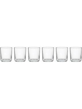 Set of 6 Clear Medium Glass Tumblers, 13.5oz - Perfect for Everyday Use!